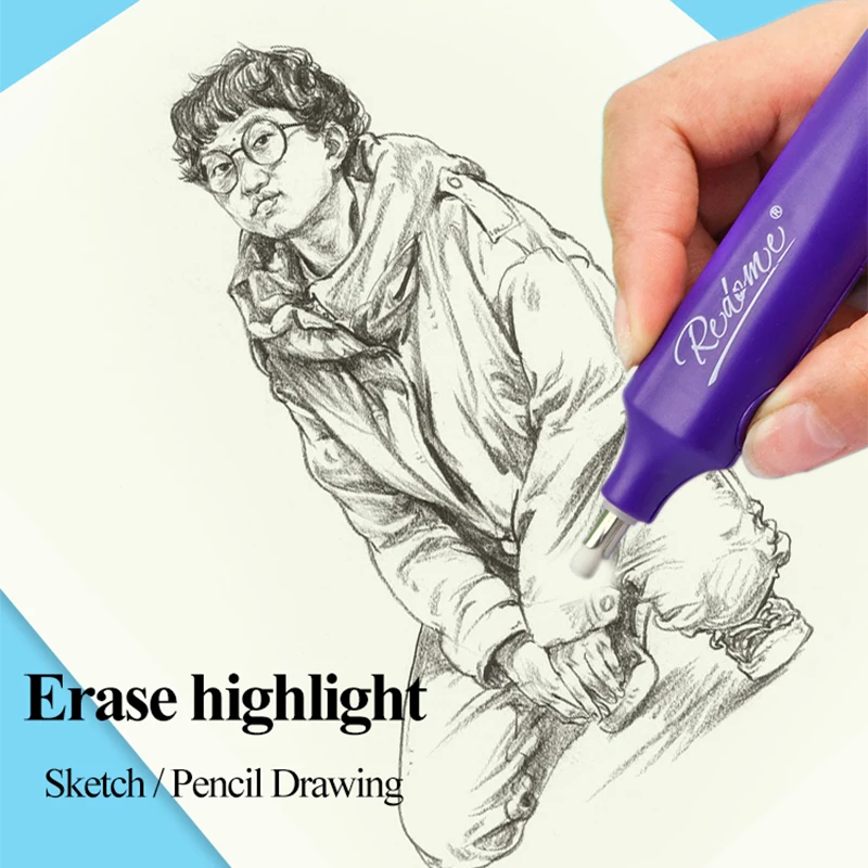 

Redeme Electric Eraser Battery Powered Rubber And Refills Replaceable Erase Highlight Writing Mechanical Erasers Students 2527
