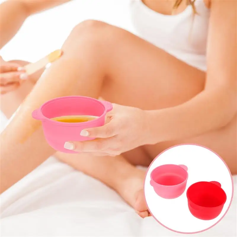

2pcs Folding Silicone Pot Hair Remover Machine Waxing Bowl Home Waxing Accessory