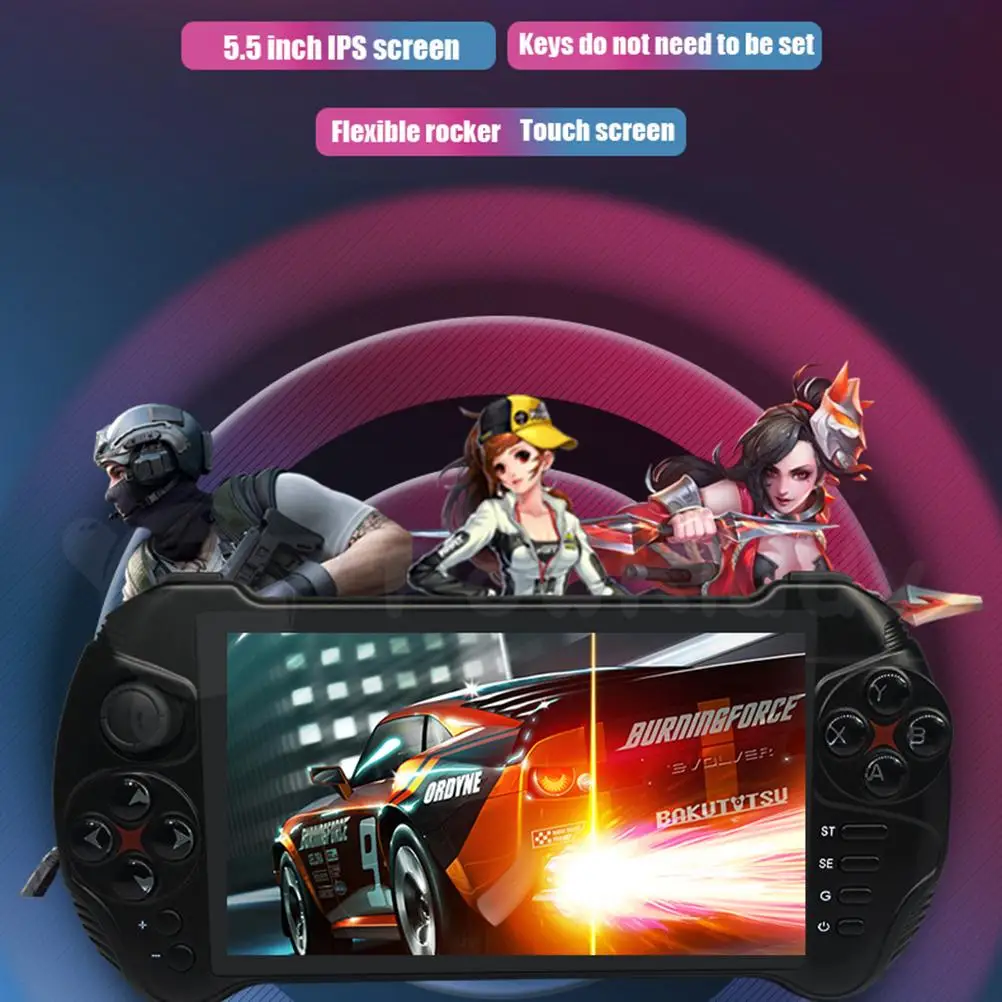 Портативная игровая консоль 5 дюймов IPS экран Wifi Bluetooth 4 0 Ретро для PSP N64 DC GBC