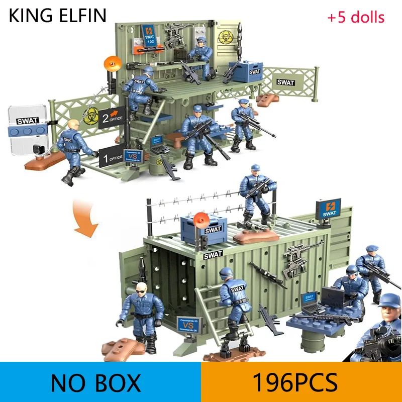 196 шт. Детский конструктор Молния спецназа|Блочные конструкторы| |