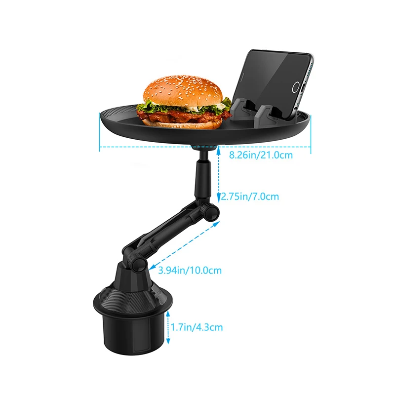 multi functional stable security non skid car phone holder tray car cup phone holder with meal table free global shipping