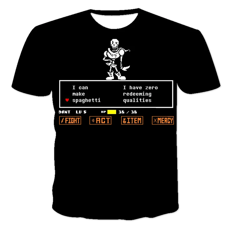 

Under the Legend Game Pattern Children's T-shirt Fashion Boy/Girl Summer Short Sleeve T-shirt Cute All-match Harajuku Tops