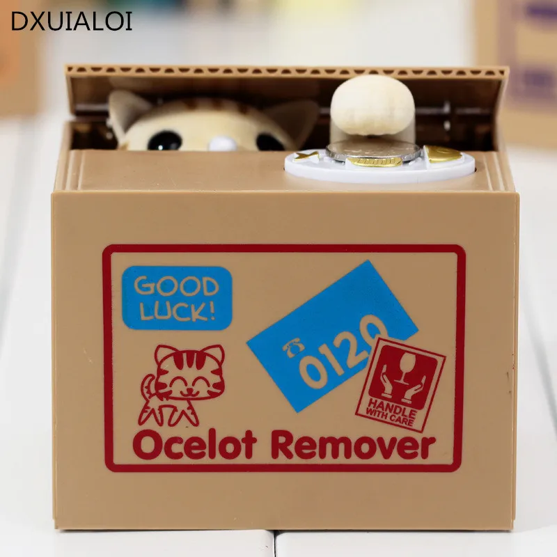 Cat money boxes toy Children's Gift Boxes automatic money-saving gift box for kids.Children's room decoration | Дом и сад