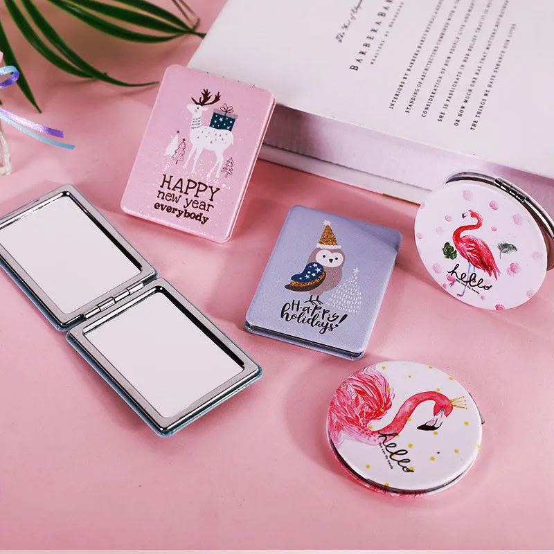 Распродажа прямоугольное круглое зеркало для макияжа женщин и девушек