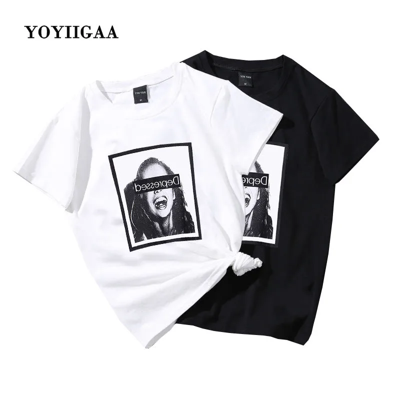 Женская рубашка топы Ulzzang футболка женские футболки с коротким рукавом женская