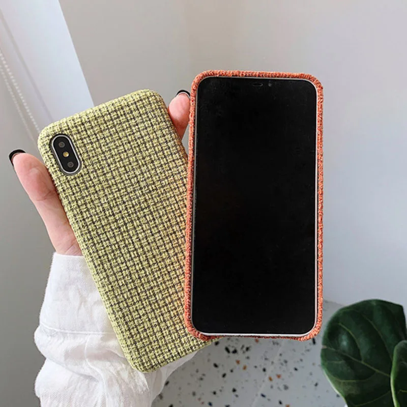 IPWSOO вельветовый тканевый чехол с текстурой для iPhone 11 Pro Max X XS XR 6 6s 7 8 Plus теплый