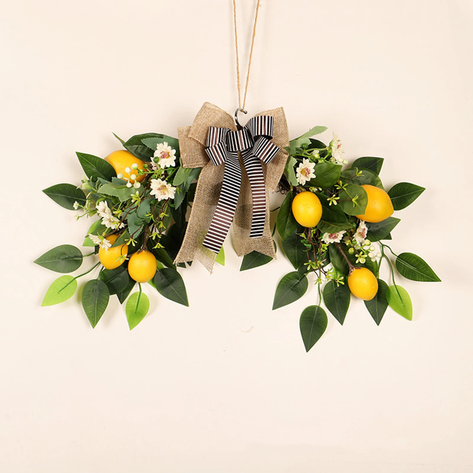 

Artificial Lemon Lintel Hanging Garland Ornaments Front Door Wreaths Wedding Silk Home Decoration Photography Props