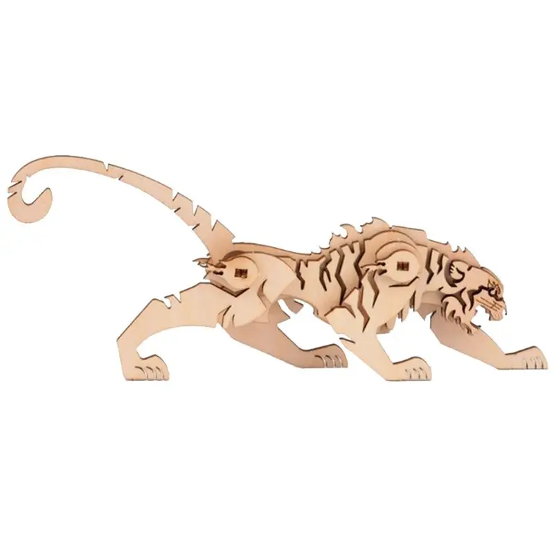 

5Pcs/set Wooden Puzzle Simulation Animal Self-assembly DIY Model Toy for Kids
