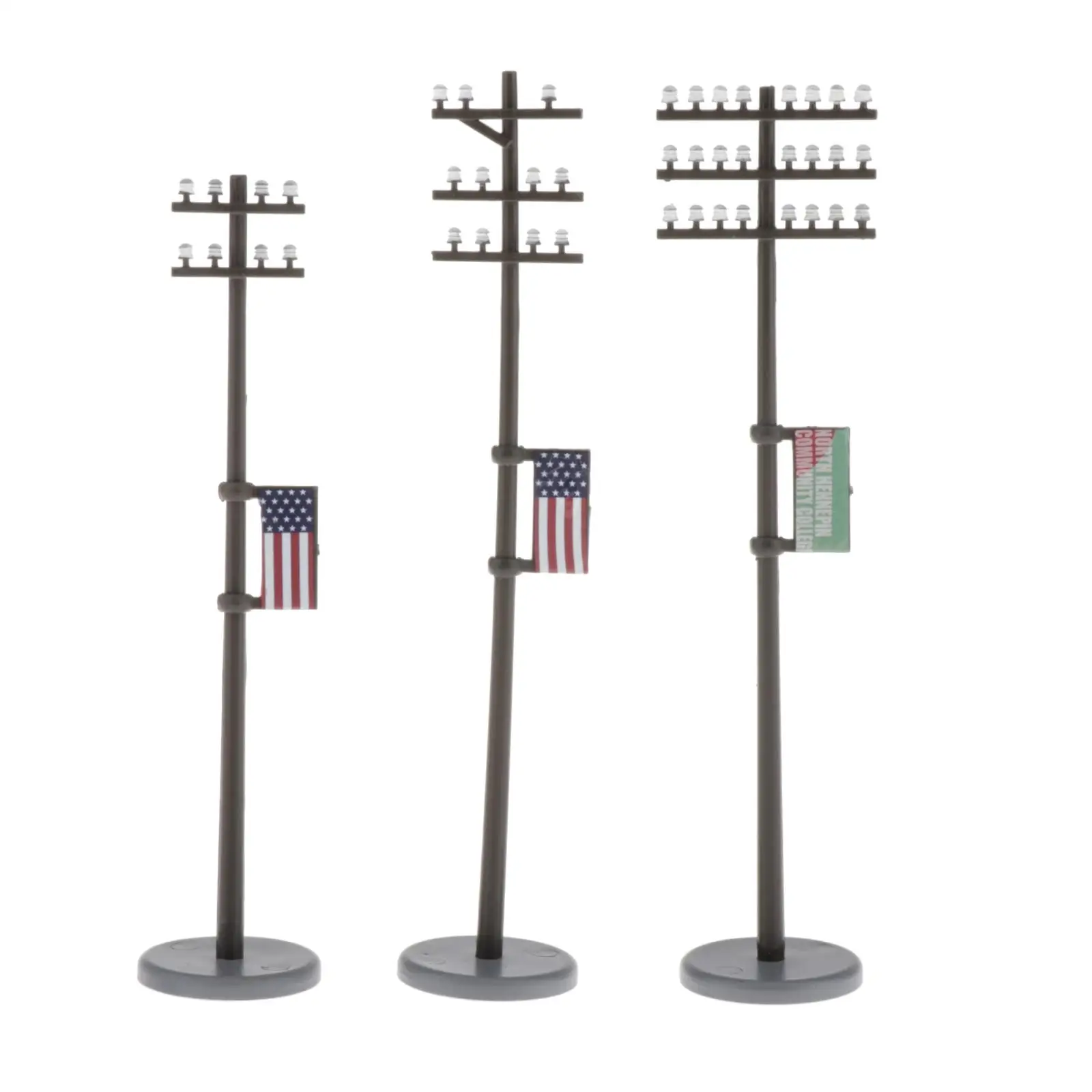 

O Scale 1:42 Plastic Telephone Poles for Model Train Park SCENERY DIORAMAS