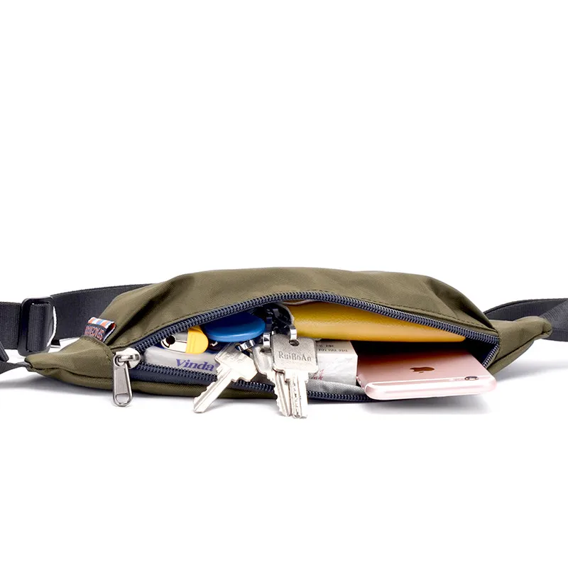 Поясная сумка для мужчин забавная легкая из ткани Оксфорд маленькая с нагрудным