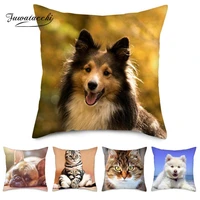 fuwatacchi my lovely pets customized cushion cover pet pictures personalized linen pillowcase your design picture here print
