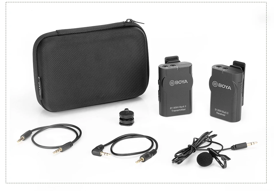 BOYA BY-WM4 Mark II BY-WM4 Pro K1/K2 беспроводной конденсаторный микрофон петличный нагрудный микрофон для интервью для камер iPhone Canon Nikon