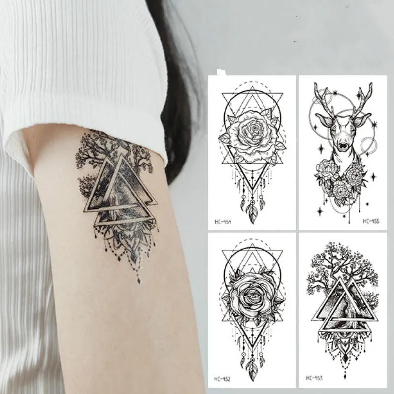 

Waterproof Black Tattoo Sticker Temporar Fake Tattoo Anime Arm Tattoo Halloween Butterfly Sticker Fake Tattoo for Woman