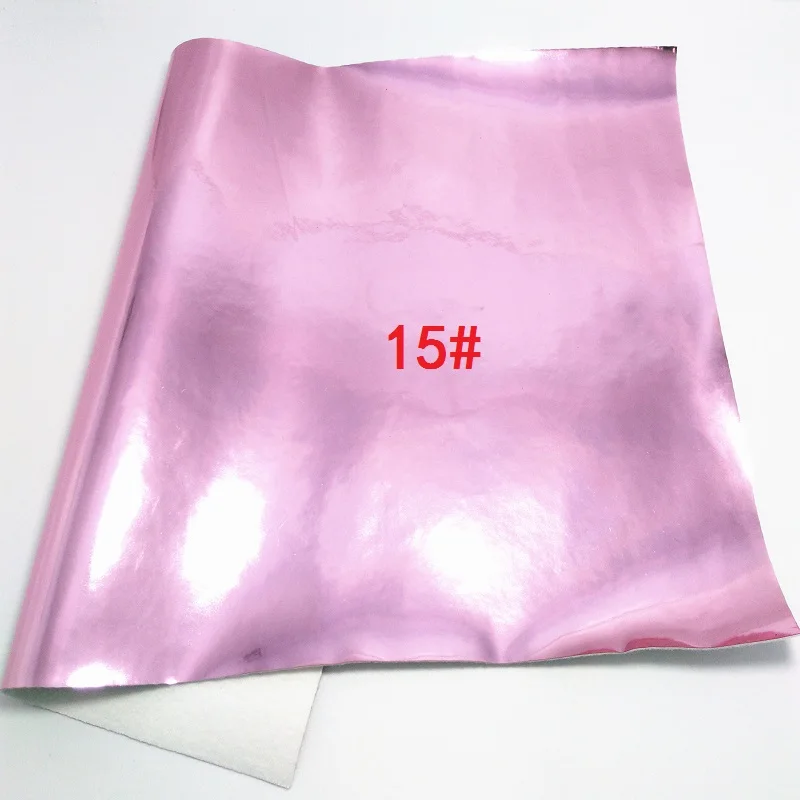 Glitterwishcome 30X134 см мини рулон гладкой лакированной зеркальной искусственной синтетической кожи ткань, GM001 - Цвет: 15