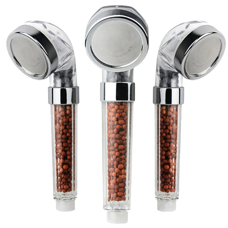 

8cm Handheld Spa Bath Shower Head, Anion Bathroom Water-Saving Rain Shower Watering Filter Tourmaline Supercharged Shower head