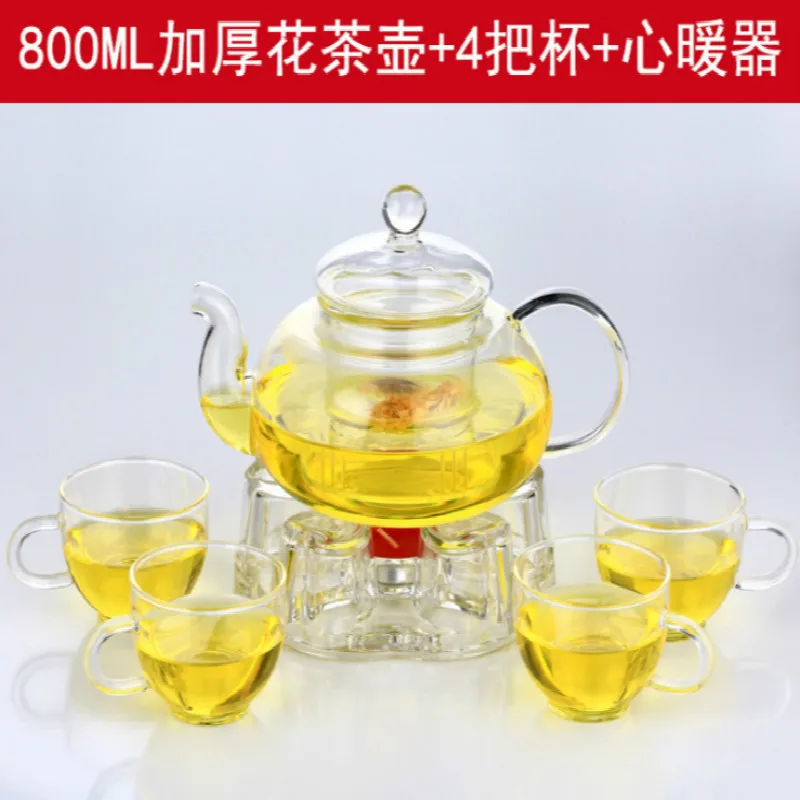 

Goede Clear Borosilicaatglas Theepot Met Theefilter Zeef Hittebestendige Losse Blad Thee Pot Tool Ketel Set