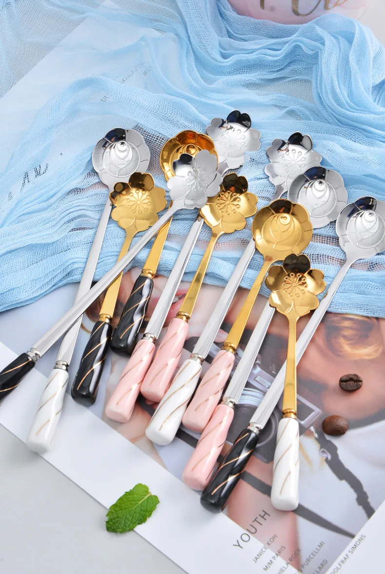 Cute Nordic Stainless Steel Cutlery Set Eco Friendly Portable Travel Tableware II50DCSTZ | Дом и сад