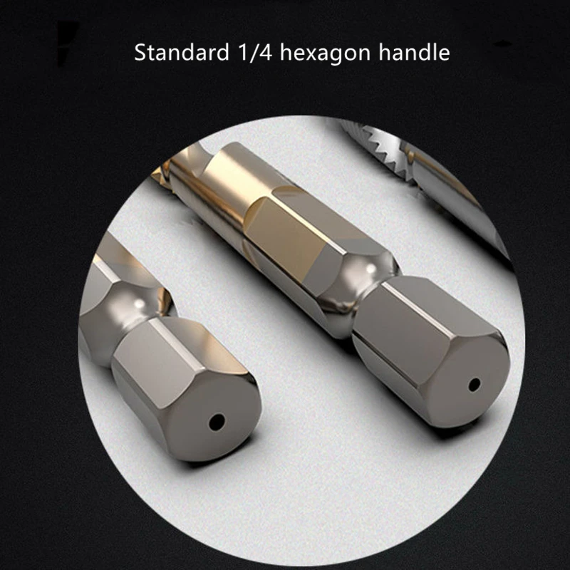 

Screw Taps With Titanium-plated Hexagonal Shank Compound Taps For Drilling And Tapping Integrated Machines