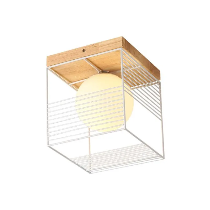 

Nordic Square Ceiling Lamp LED Study Creative Simple Modern Bedroom Lampara Aisle Balcony Decoration Lighting Home Night Light