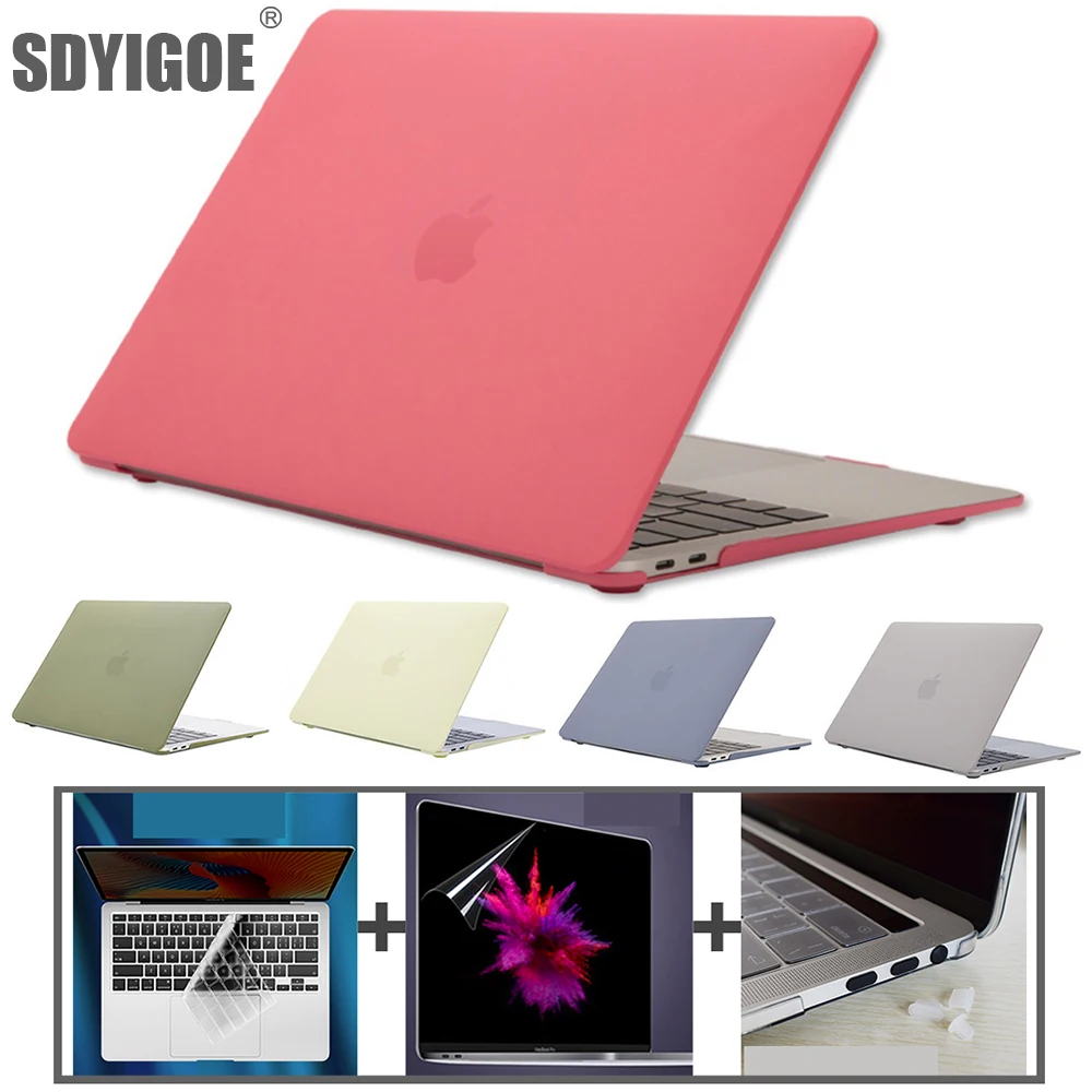 Чехол для ноутбука Macaron Пластиковые Жесткие Корпуса чехол MacBook Air 2020 новый Pro13 15