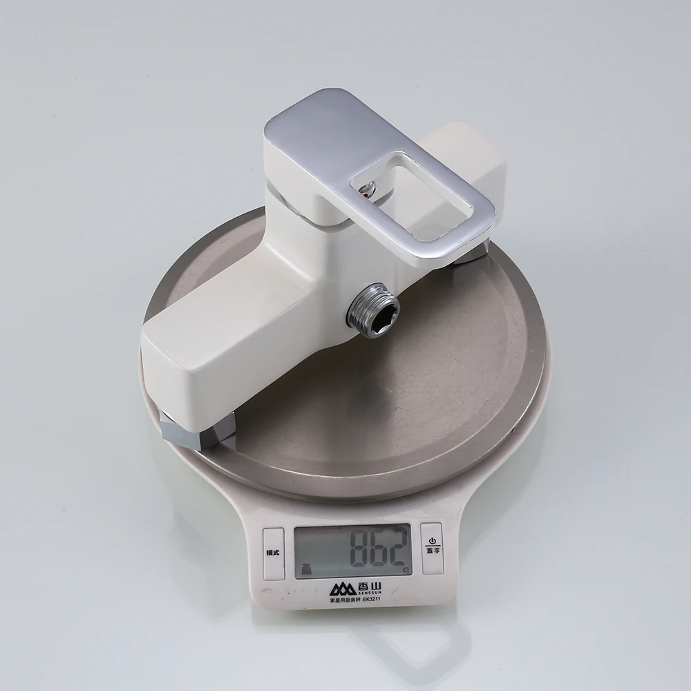 Современный белый смеситель для ванны кран с одной ручкой горячей и холодной