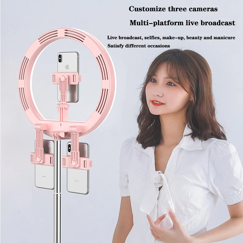

Creative Multi-purpose Multi-camera Selfie Desktop Stand Live Broadcast Integrated Floor LED Lamp Fill Light