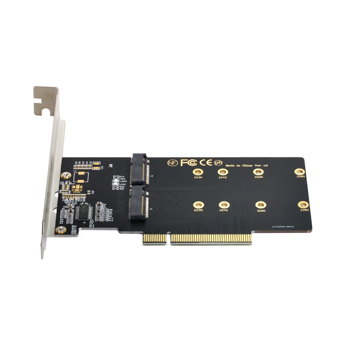 

CYSM Chenyang Dual 2X NVME M.2 AHCI к PCIE Express 3,0 Gen3 X8 X16 Raid Card VROC Raid0 Hyper Adapter