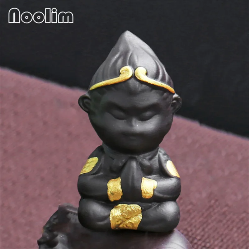 Фиолетовая глина Обезьяна Король чай домашнее животное керамическая фигурка