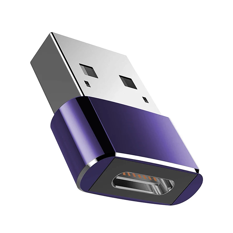 Purple Usb type C Женский к USB Мужской адаптер для Macbook Nexus huawei Nokia соединительный кабель type-C к Usb 3,0 зарядный Otg конвертер - Цвет: Purple