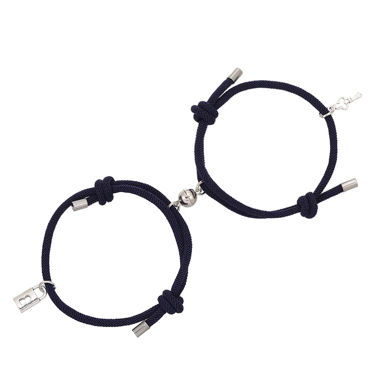 Браслет с ключом и замком для пар регулируемый браслет ручной работы надписью