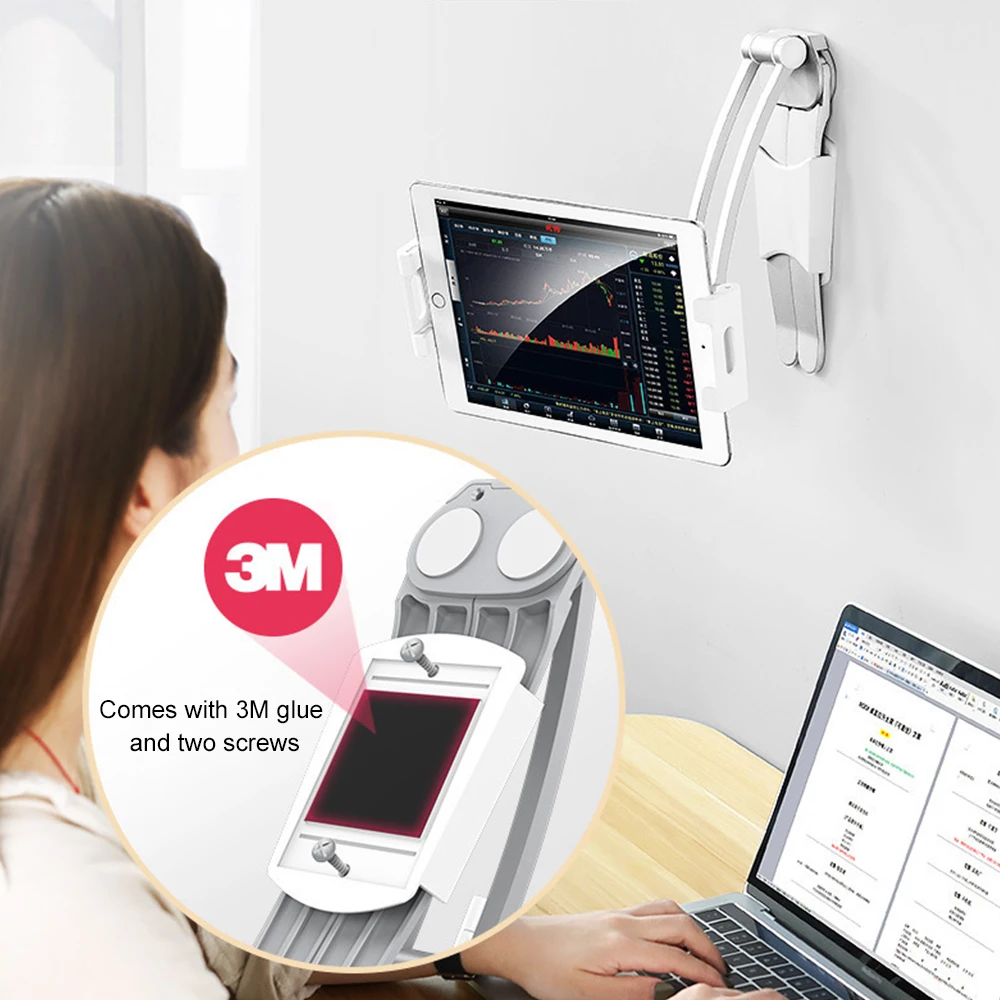 2 в 1 гибкий ленивый кронштейн выдвижной настольный/настенный держатель для