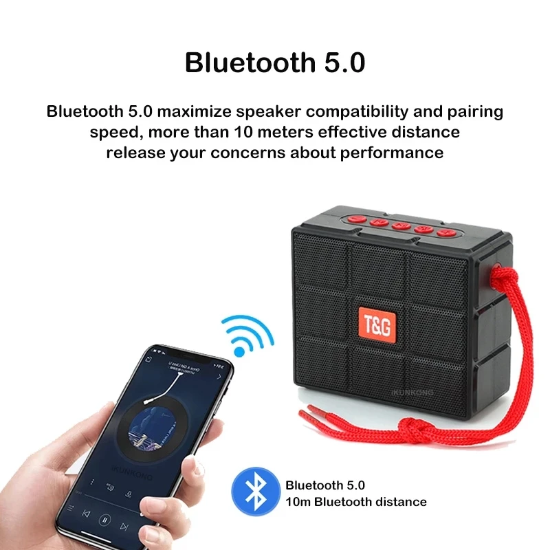 Bluetooth-Колонка TG311 портативная Водонепроницаемая Беспроводная колонка с
