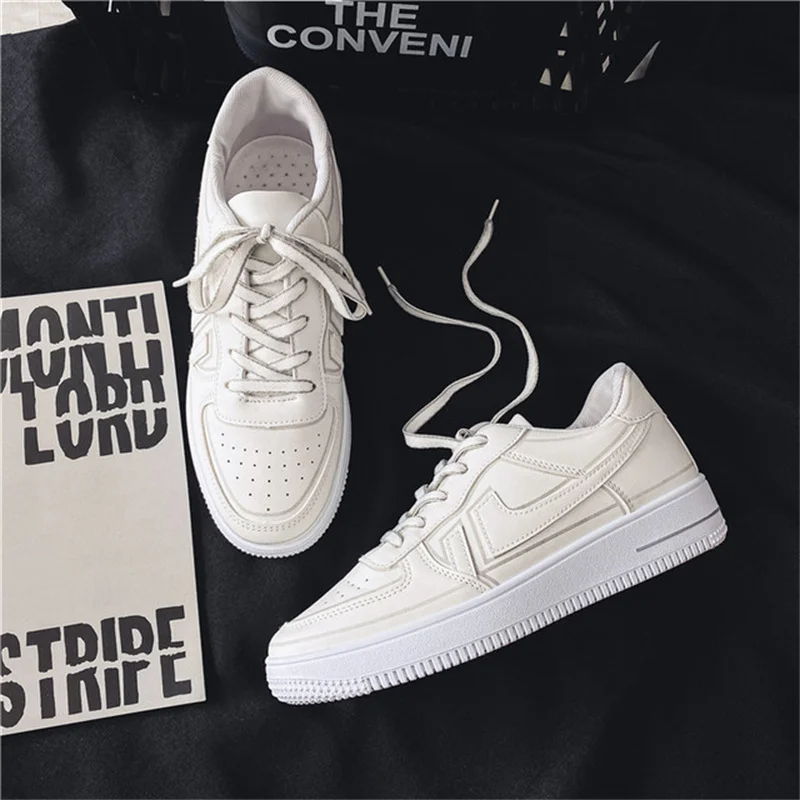 

Men's Shoes 2021 Spring and Autumn New Fashion White Shoes Korean Style Comfortable Flat Casual Men's Outdoor Sports Shoes