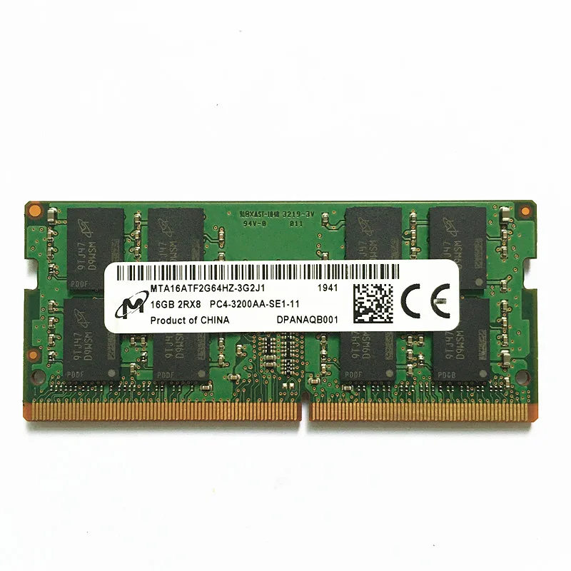 

Micron DDR4 RAM 16GB 3200MHZ ddr4 laptop memory 16GB 2RX8 PC4-3200AA-SE1-11 ddr4 3200 16gb laptop ram