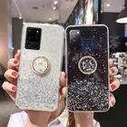 Прозрачный блестящий кольцевой держатель для Samsung Note 20 Ultra 10 9 8 A51 A71 S8 S9 S10 S20 FE S21 Plus S30