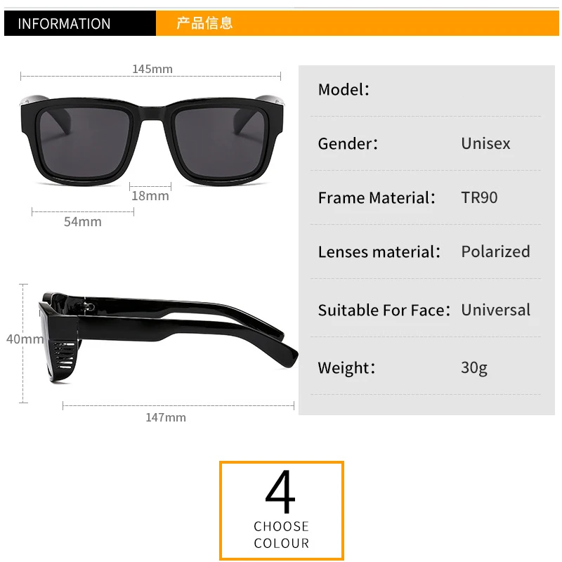 

Feishini 2021 Brand Driving Glasses Women UV Protection Plastic Titanium Mirror Goggles Sunglasses Steampunk Men Polarized Punk