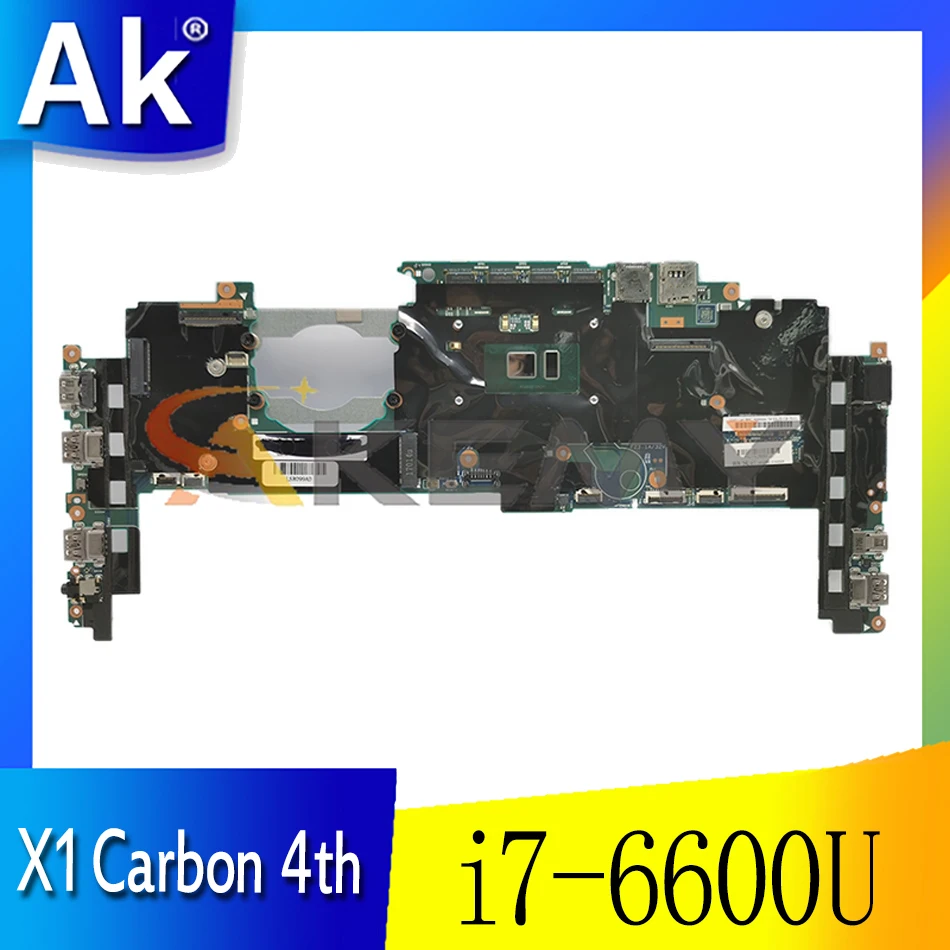 

For Lenovo ThinkPad X1 Carbon 4th Gen laptop motherboard 14282-2M W/ i7-6600U CPU 16G-RAM FRU 01AX809 01LV923 01AX813 Mainboard