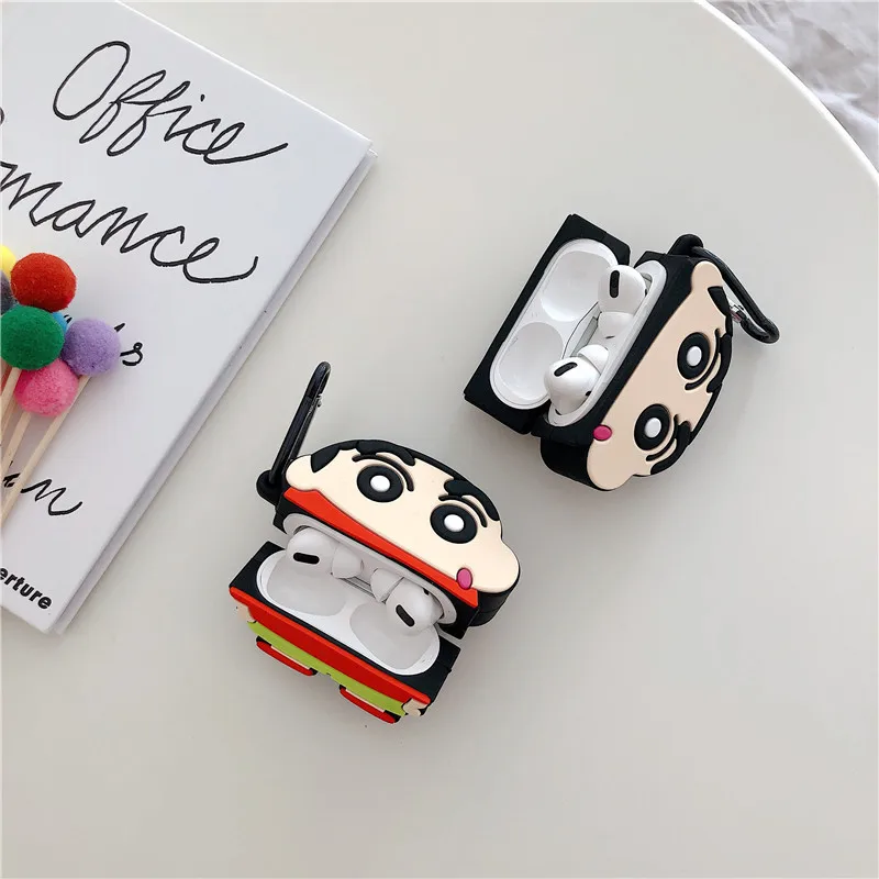 

For AirPod 1 2 Case 3D Cartoon Soft Silicone Wireless Earphone Cases For Apple Airpods Pro Case Anime Cute Cover Funda MNL1