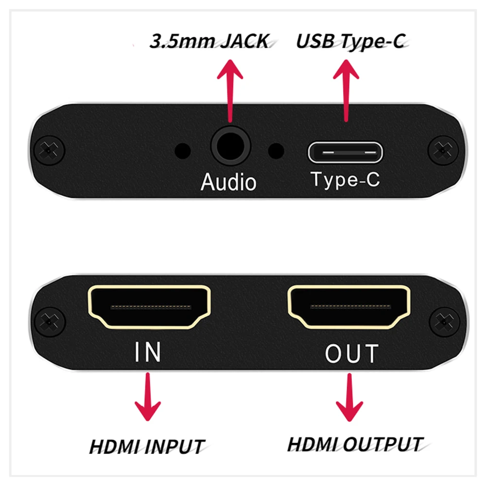 HDMI Карта видеозахвата для Type-C loop out 4K Video Grabber Record Box PS4 Game DVD Camcorder Recording Live Streaming |