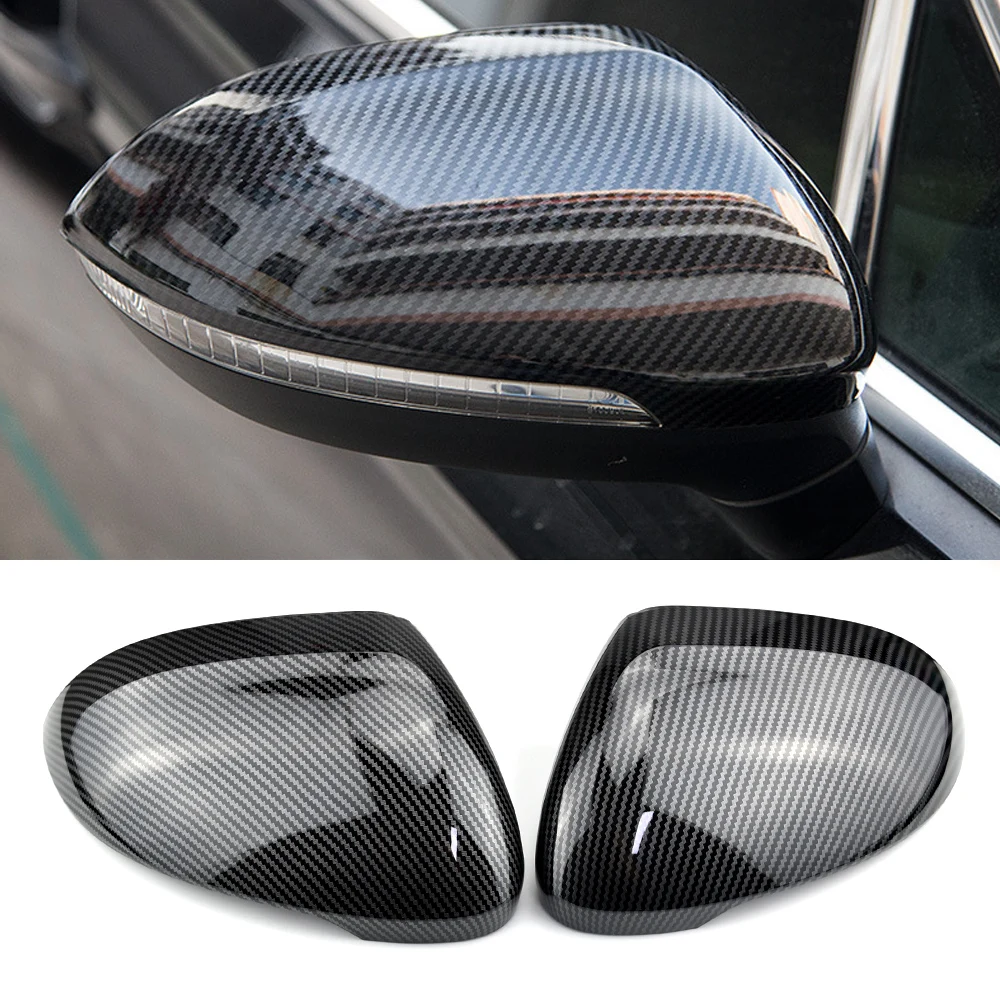 

2pcs Left Right Rearview Mirror Cover Carbon Fiber Style 3G0857538H 3G0857537H Fit for Volkswagen Passat B8