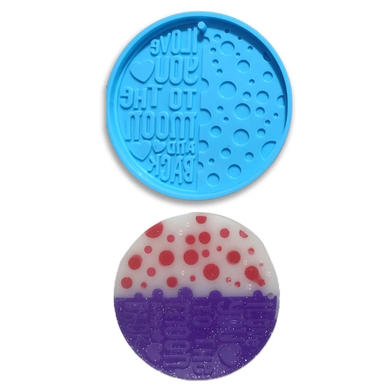 

Resin Mold Valentine's Day Love Love Heart Circle Decor Silicone Mould