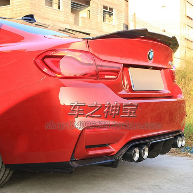 M3 M4 Углеродное волокно диффузор заднего бампера спойлер со сплиттером для BMW F80 F82