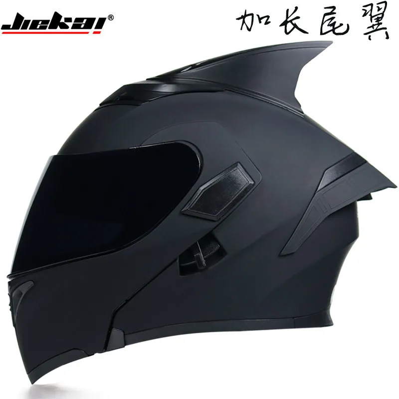Full Face Helmets modular helmet for motorcycle Personality Shark Horn Tail Flip Up Motorcycle Helmet Motocross Moto Helmet DOT enlarge