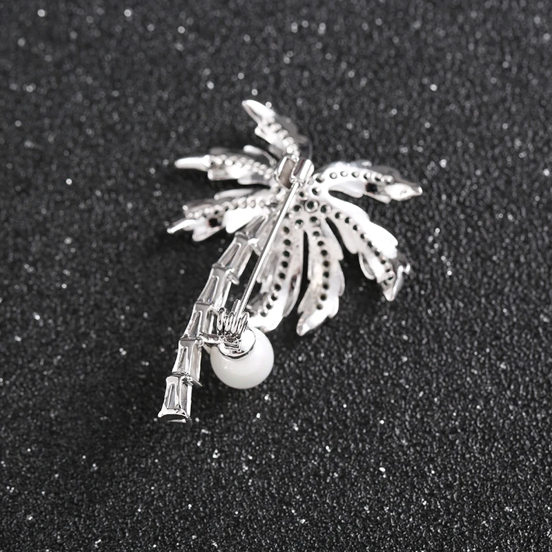 Женская эмалированная брошь в горшке для воротника обуви губ кокосового дерева