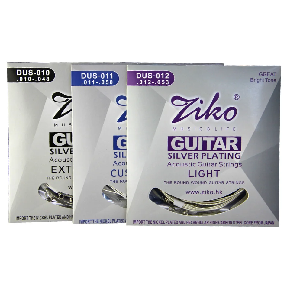 Ziko акустическая гитарные струны Посеребрённый бисер для гитары Запчасти DUS