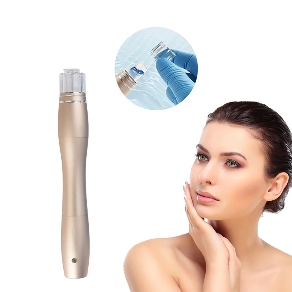 Rechargeable water-soluble electric micro-needle derma roller 6 in 1 ice roller titanium microneedle advanced beauty skin care s