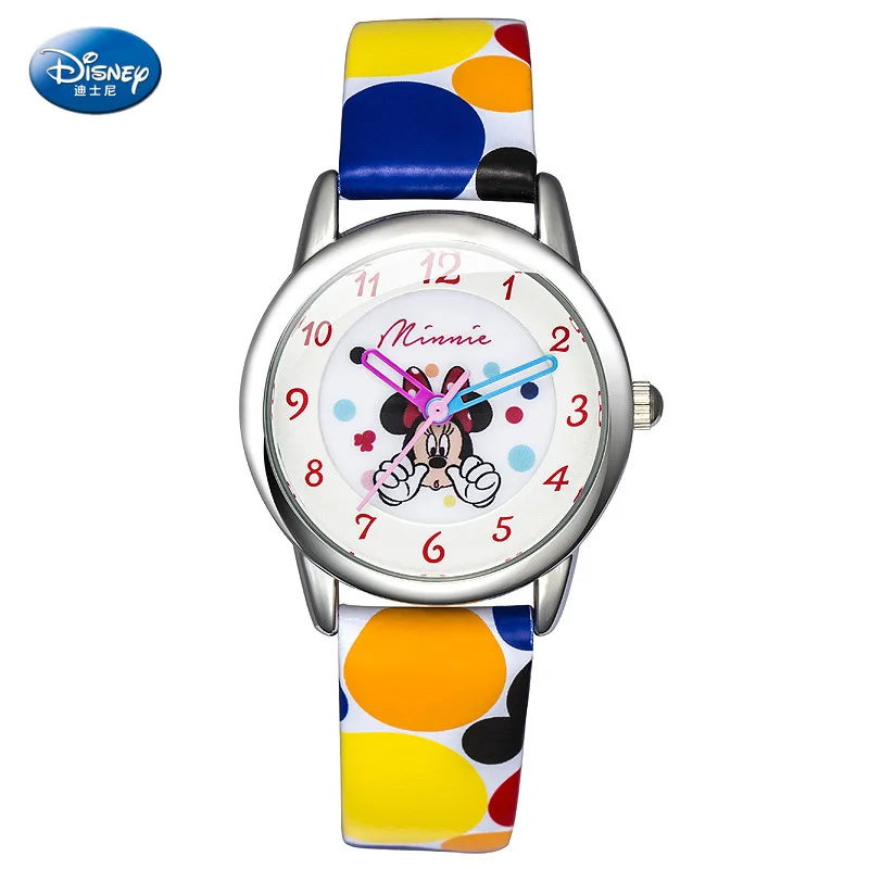 Disney Mickey Mouse Женские кварцевые наручные часы подарок для детей металлические 3 бар