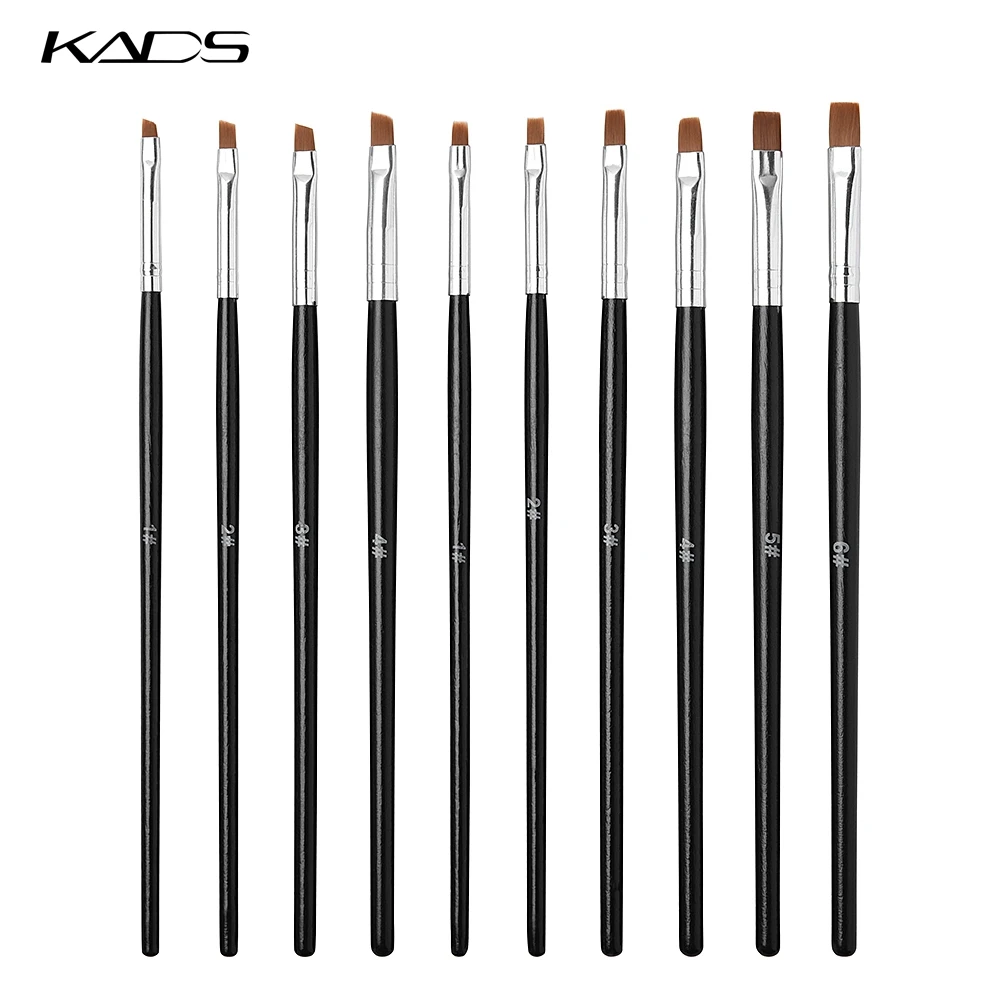 Kads 10 шт./компл. Décoration d'ongles Дизайн Cepillos спираль гелевая ручка подсказки для