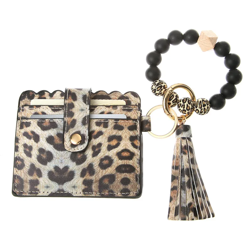 Лидер продаж 2021 многофункциональный брелок с деревянными бусинами кольцо для