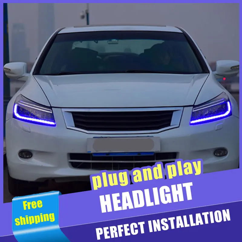 Головной светильник в сборе для Honda Accord 2008 2012 Светодиодный дневной светодиодный